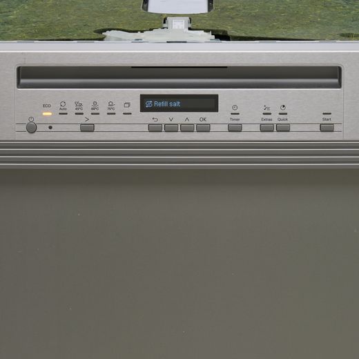 Miele Semi Integrated Standard Dishwasher - Stainless Steel - Close up shot